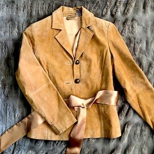 Tan Suede Jacket Sz Small